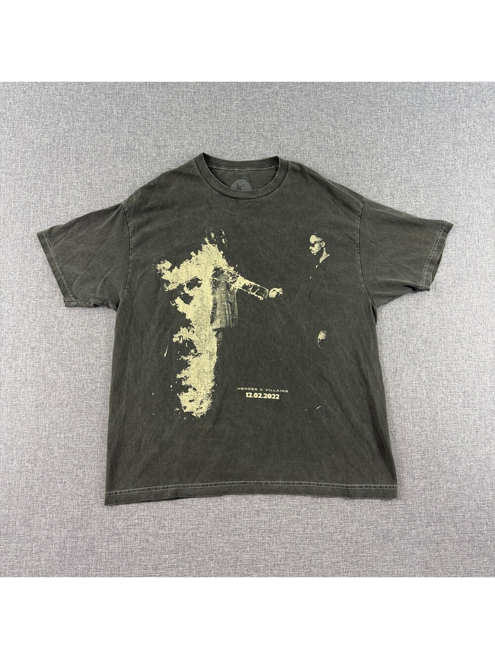 Metro Boomin Heroes & Villains 2022 Graphic T-Shirt XL Washed Black